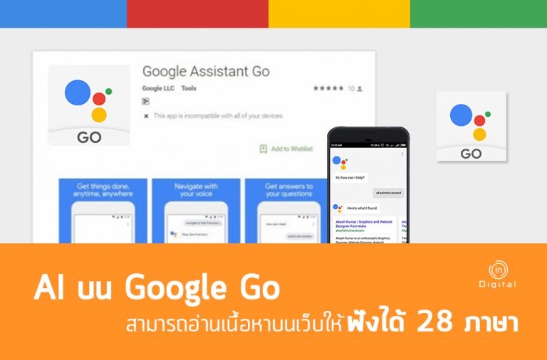 AI บน Google Go สามารถอ่านเนื้อหาบนเว็บให้ฟังได้ 28 ภาษา