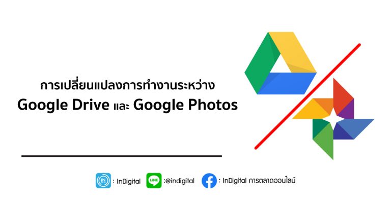 การเปลี่ยนแปลงการทำงานระหว่าง Google Drive และ Google Photos