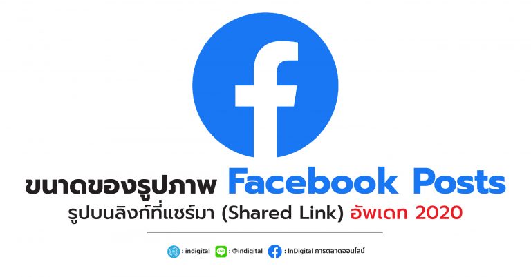 ขนาดรูปภาพ Facebook Posts รูปบนลิงก์ที่แชร์ (Shared Link) อัพเดท 2020