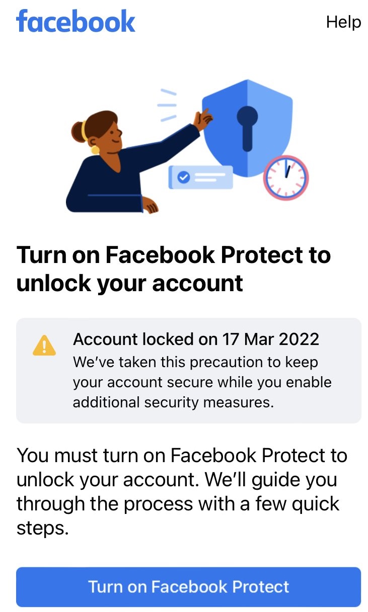 Facebook เริ่มล็อคแอคเคาท์ที่ไม่ได้เปิดระบบการป้องกันบัญชี